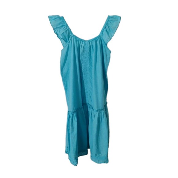 Simply Southern Collections Women's‎ Blue Ruffled Blue Maxi Dress, Size L - Picture 1 of 6